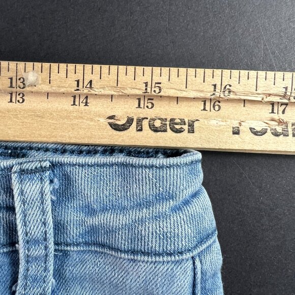 Dolls Kill X Betty Boop Jeans Women 31x32* Flare Mid Rise Light Blue Denim Tag L - Picture 16 of 16